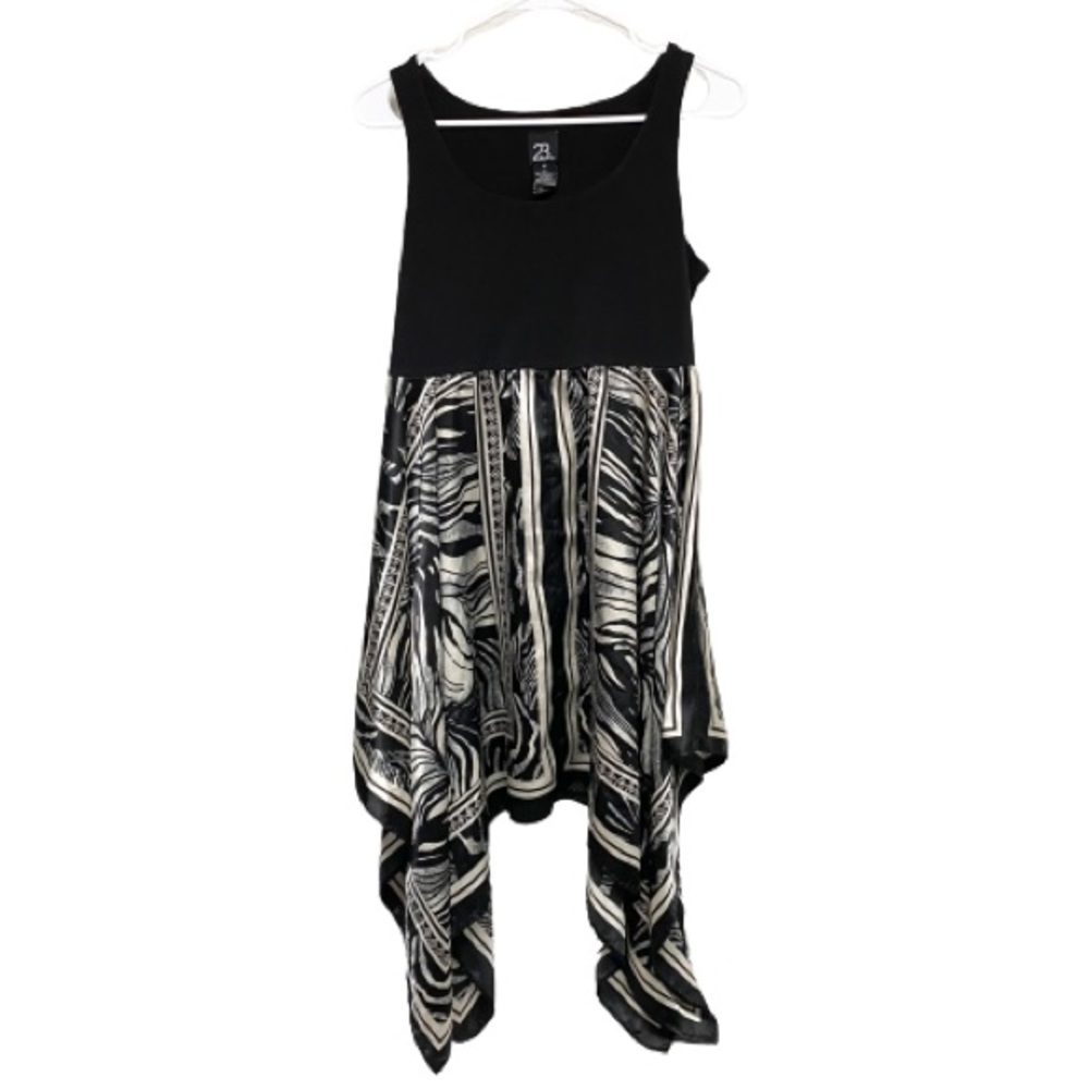 23rd St Women's Scarf Dress Black and White Size M Sleeveless